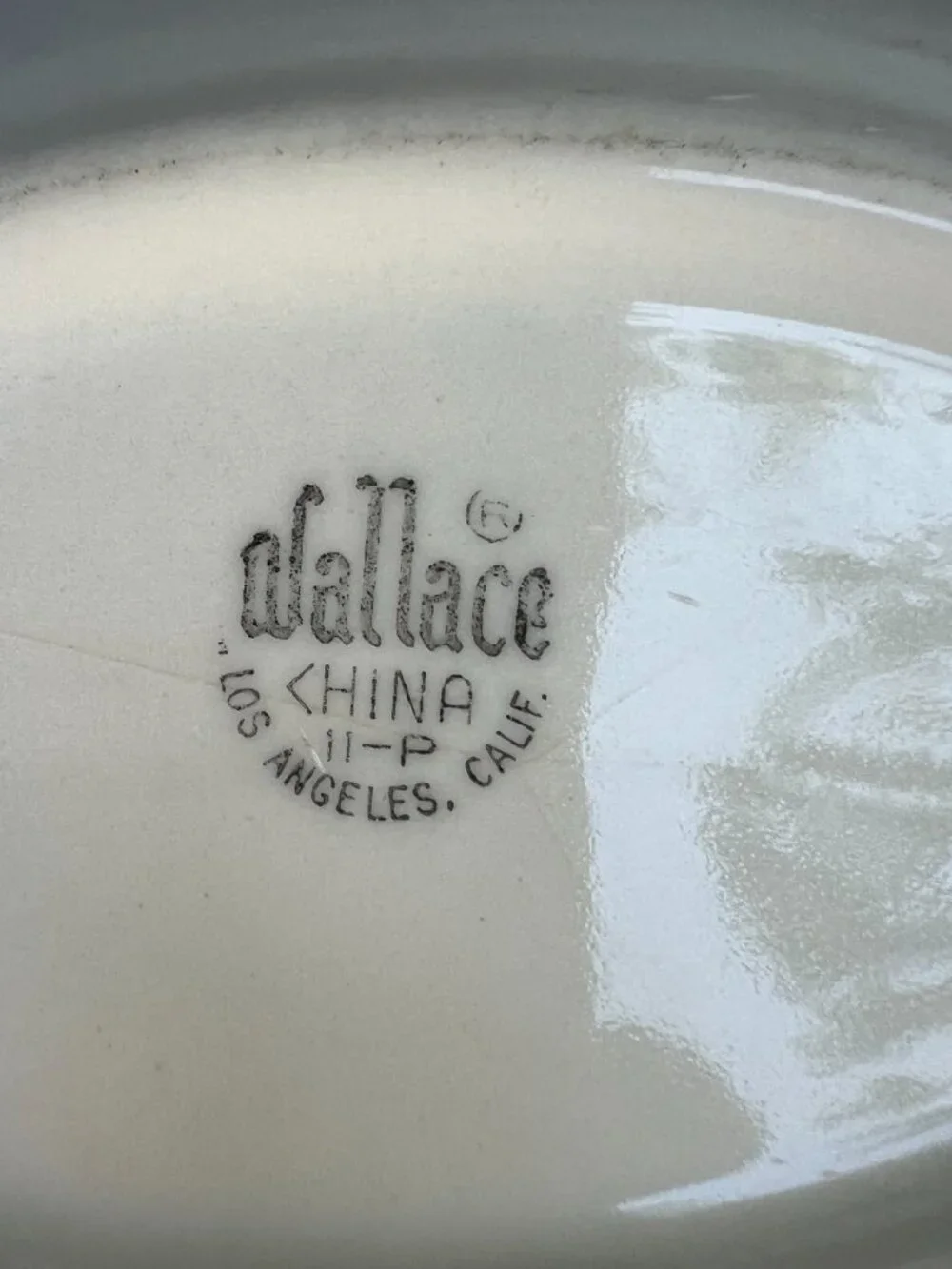 Vtg Wallace China Desert Ware Festival Gray 9.75